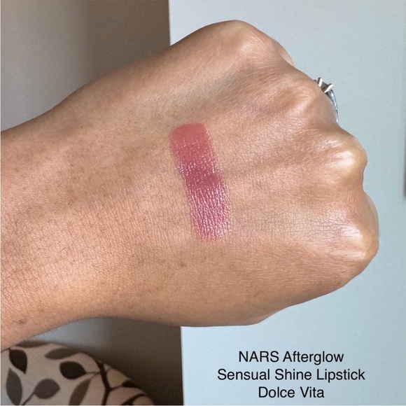 NARS Afterglow Sensual Shine Lipstick Shade Dolce Vita Deluxe Sample 0.8 G NWT - Picture 4 of 14